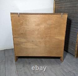 Vintage Ethan Allen Heirloom Nutmeg Maple CRP Cabinet Louvered Shutter Doors