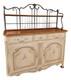 Vintage Ethan Allen Painted French Country Sideboard With Bakers Rack