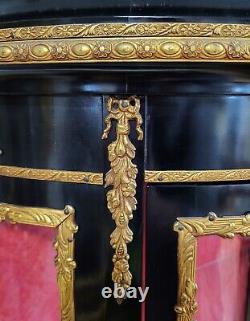 Vintage FRENCH Louis XV Style CHINOISERIE Bronze Display CABINET Vitrine CURIO