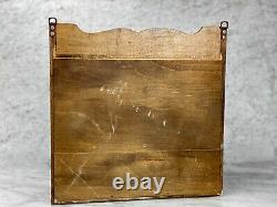 Vintage Farmhouse Maple Wall Hanging Library Pigeon Hole Shelf