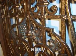 Vintage Faux Iron Gate Grape Clusters Wine Cabinet Door Only Wall Art Salvage