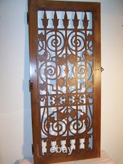 Vintage Faux Iron Gate Grape Clusters Wine Cabinet Door Only Wall Art Salvage