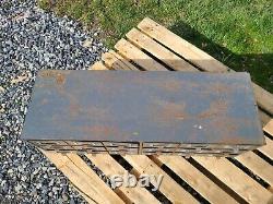 Vintage File Cabinet Ledger Card Catalog Industrial Drawer Storage Gray Rusty 18