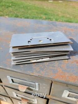 Vintage File Cabinet Ledger Card Catalog Industrial Drawer Storage Gray Rusty 18