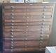 Vintage Flat File Cabinet Oak 15 Drawers