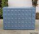 Vintage French Country Blue Apothecary Cabinet W 45 Drawers Farmhouse Industrial