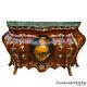 Vintage French Louis Xv Style Burl Walnut Marble Top Bombe Commode