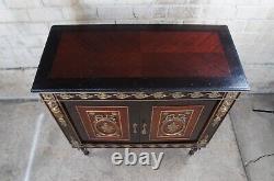 Vintage French Louis XVI Ebonized Mahogany Commode Bar Server Console Cabinet