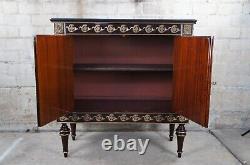 Vintage French Louis XVI Ebonized Mahogany Commode Bar Server Console Cabinet