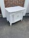 Vintage French Provincial White Cabinet, White Console Cabinet 29.5x17x26