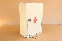 Vintage Furniture Cupboard Wood Medical Box First Aid Chest Storage Shelf 1940s