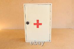 Vintage Furniture Cupboard Wood Medical Box First Aid Chest Storage Shelf 1940s