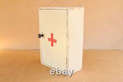 Vintage Furniture Cupboard Wood Medical Box First Aid Chest Storage Shelf 1940s