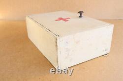 Vintage Furniture Cupboard Wood Medical Box First Aid Chest Storage Shelf 1940s