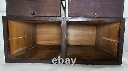 Vintage GLOBE WERNICKE Oak 2 Drawer Index Card File Cabinet