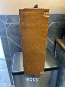 Vintage GLOBE WERNICKE WOODEN 2 DRAWER Index Card FILE CABINET