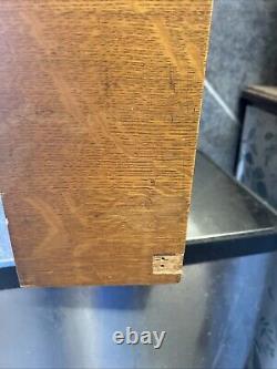 Vintage GLOBE WERNICKE WOODEN 2 DRAWER Index Card FILE CABINET