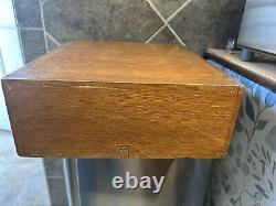 Vintage GLOBE WERNICKE WOODEN 2 DRAWER Index Card FILE CABINET