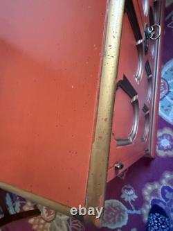 Vintage Gabberts Orange And Gold Cupboard Circa 1960s Made In USA