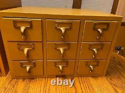 Vintage Gaylord Bros 12 & 9 Drawer Card Catalog