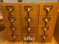 Vintage Gaylord Bros 12 & 9 Drawer Card Catalog