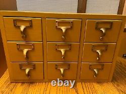 Vintage Gaylord Bros 12 & 9 Drawer Card Catalog