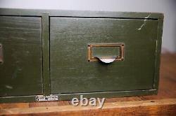 Vintage Globe Wernicke 2 Drawer Card File Wood Cabinet Catalog Index Recipe Box