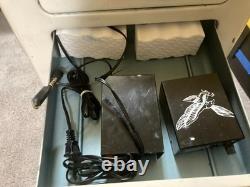 Vintage Gomco Medical Dental Tattoo Rolling Cabinet Cart & Tattoo Kit Supplies