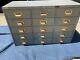 Vintage Gray Industrial 15 Drawer Cleveland Metal Cabinet With Key