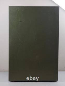 Vintage Green Metal Industrial Office File Cabinet Ledger Book Holder Shelf