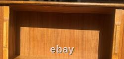 Vintage HTF Mid Century Eppco Enterprises Teak Tambour Door Wall Mount Cabinet