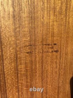 Vintage HTF Mid Century Eppco Enterprises Teak Tambour Door Wall Mount Cabinet