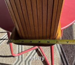 Vintage HTF Mid Century Eppco Enterprises Teak Tambour Door Wall Mount Cabinet