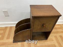 Vintage HUMIDOR CABINET Art Deco copper lined cigar storage magazine rack stand