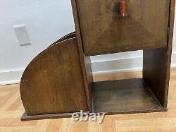 Vintage HUMIDOR CABINET Art Deco copper lined cigar storage magazine rack stand