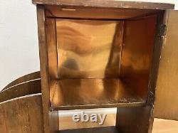 Vintage HUMIDOR CABINET Art Deco copper lined cigar storage magazine rack stand