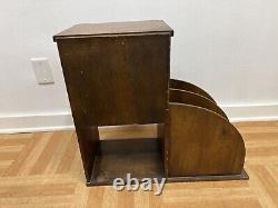 Vintage HUMIDOR CABINET Art Deco copper lined cigar storage magazine rack stand