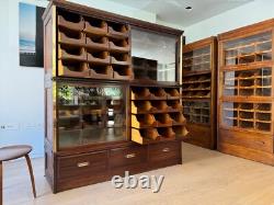 Vintage Haberdashery Shop Display Cabinet 51-Drawer Double Unit c. 1940