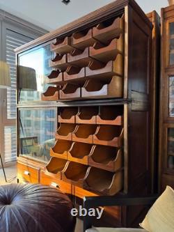 Vintage Haberdashery Shop Display Cabinet 51-Drawer Double Unit c. 1940