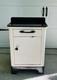 Vintage Hamilton Dupont Dulux Enamel Black & Cream Medical/dental Cabinet