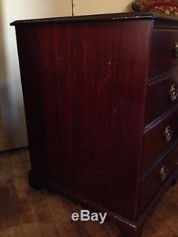Vintage Hepplewhite 2 Drawer Wooden Filing Cabinet