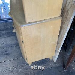 Vintage Heywood Wakefield Cabinet Cupboard mcm 2pc