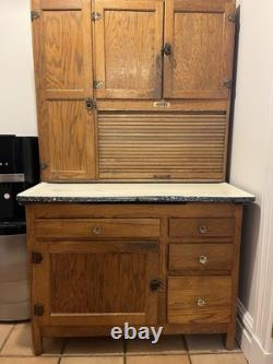 Vintage Hoosier Cabinet with Flour Bin Glass Knobs Kitchen Drawer Pulls