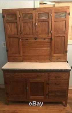 Vintage Hoosier Kitchen Cabinet McDougal Oak