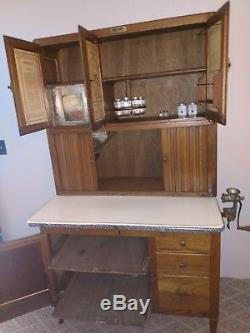 Vintage Hoosier Kitchen Cabinet, dated 1929-50's