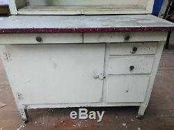Vintage Hoosier Type Cabinet with Flour Bin All Intact 40W 72H 26.5D 45331