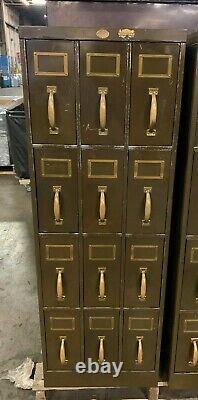 Vintage Industrial ART METAL Steel / Library Card Sorter File Cabinet