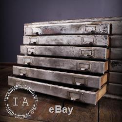 Vintage Industrial Depression Era 12 Drawer Flat File Cabinet
