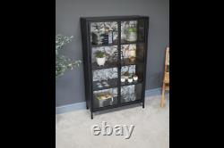 Vintage Industrial Display Cabinet Vintage Safari Metal Glass Decor Designer