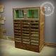 Vintage Industrial Glass Front 28 Drawer Display Cabinet Grand Rapids Showcase